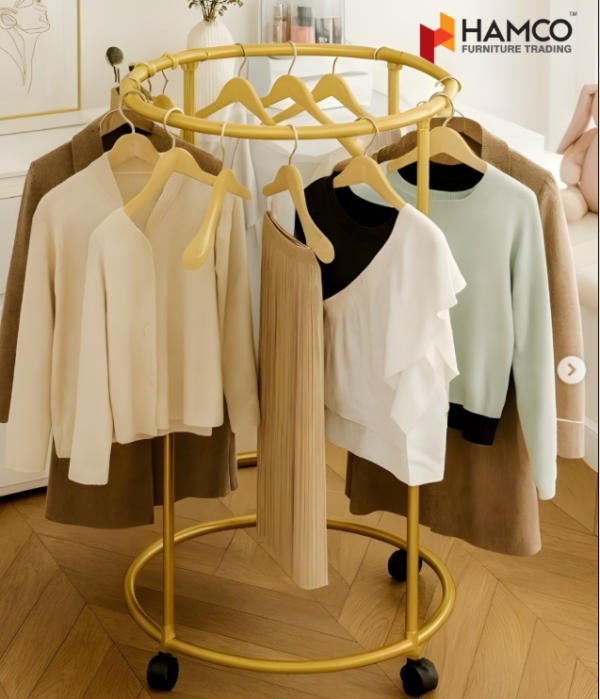 Floor Drying Rack with Wheels Round Floor Drying Rack with Wheels